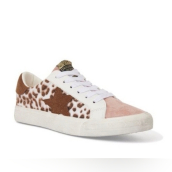 Vintage Havana Shoes - Vinage Havana Star Sneakers, Size 7.5, Leopard Print Sneakers.